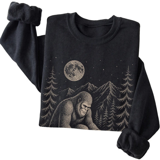 Folded Maltese and Bigfoot Sweatshirt in Black