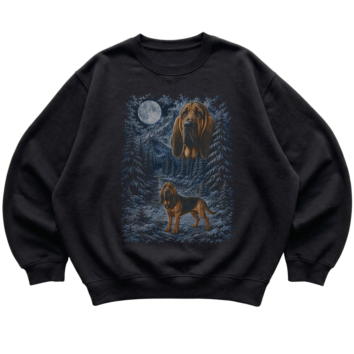 Bloodhound Forest Moon Sweatshirt in Black
