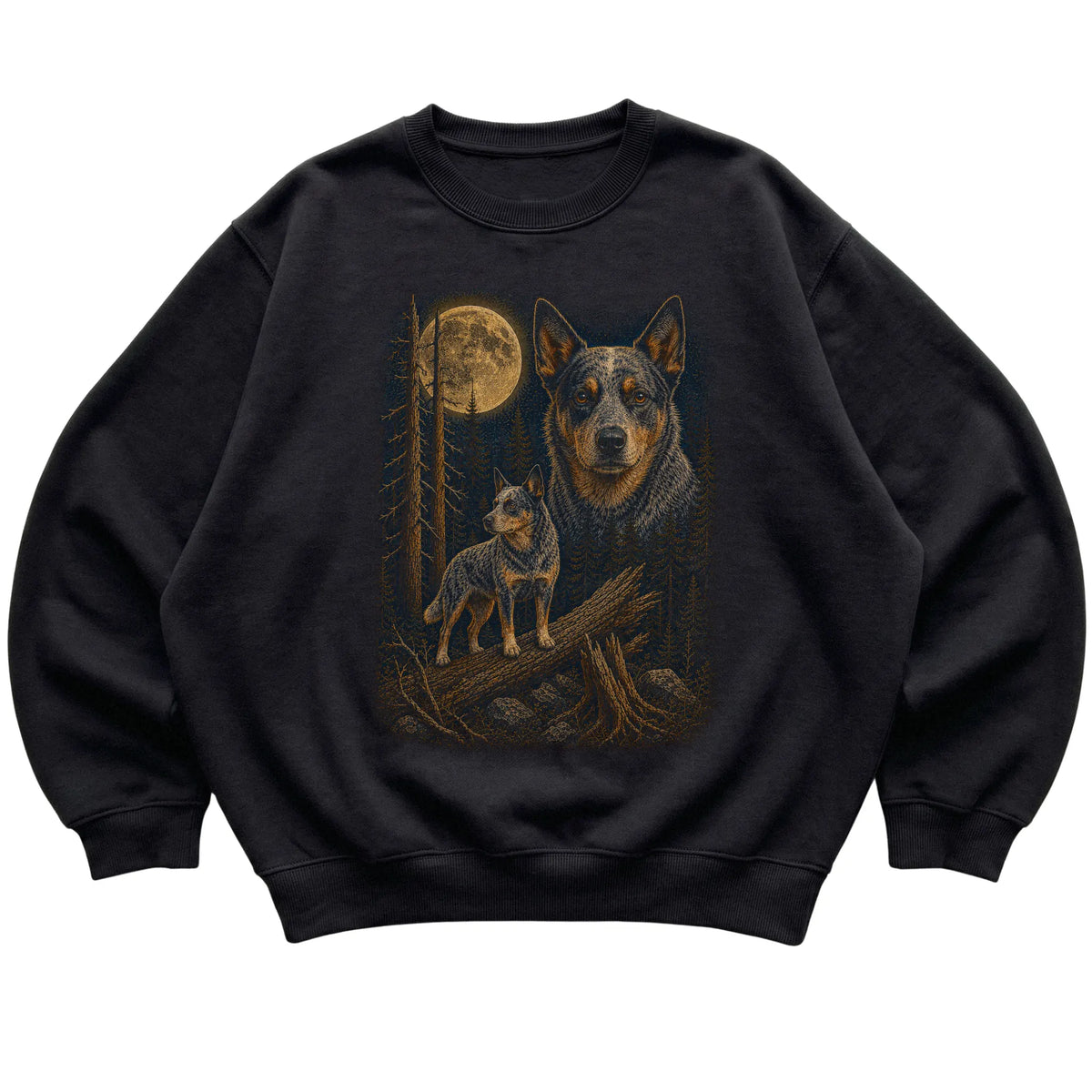 Blue Heeler Wildwood Moon Sweatshirt in Black