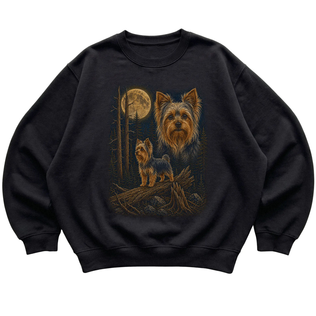 Yorkie Wildwood Moon Sweatshirt in Black