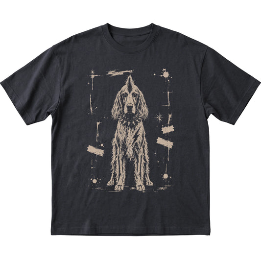 Black Punk Rock Irish Setter T-shirt, flat view