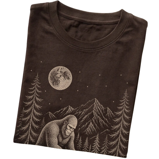 Folded Poodle and Bigfoot T-Shirt in Dark Chocolate