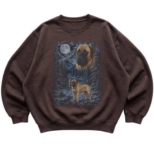 Mastiff Forest Moon Sweatshirt in Dark Chocolate