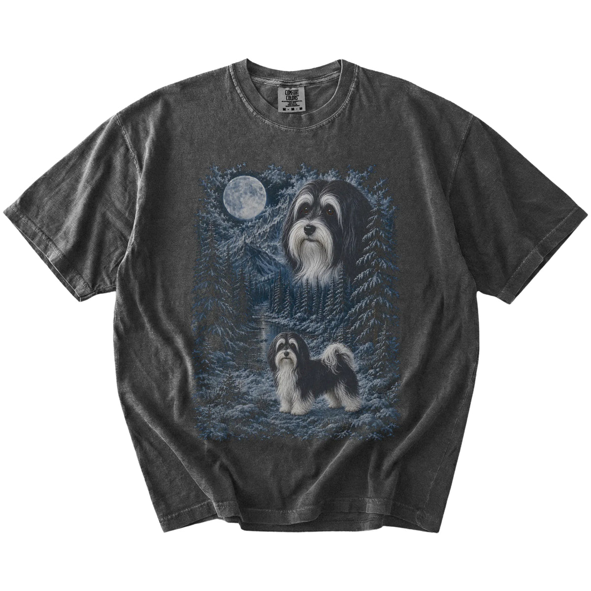 pepper T-shirt with Havanese Winter Moon artwork.