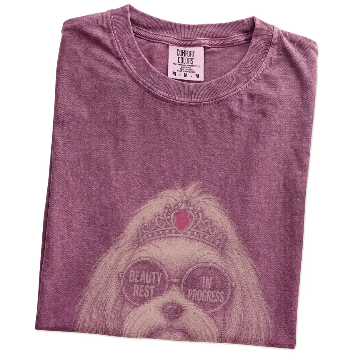 Folded Berry Diva Havanese T-Shirt showing the graphic