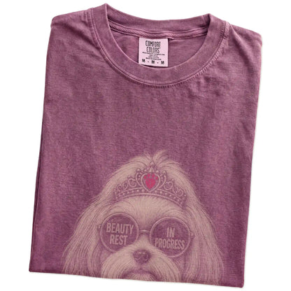Folded Berry Diva Havanese T-Shirt showing the graphic