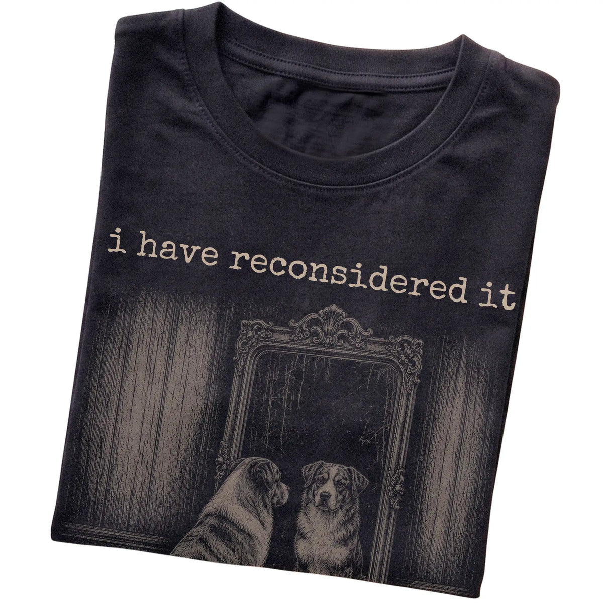 Black Australian Shepherd The Answer Is Still No T-shirt, folded view