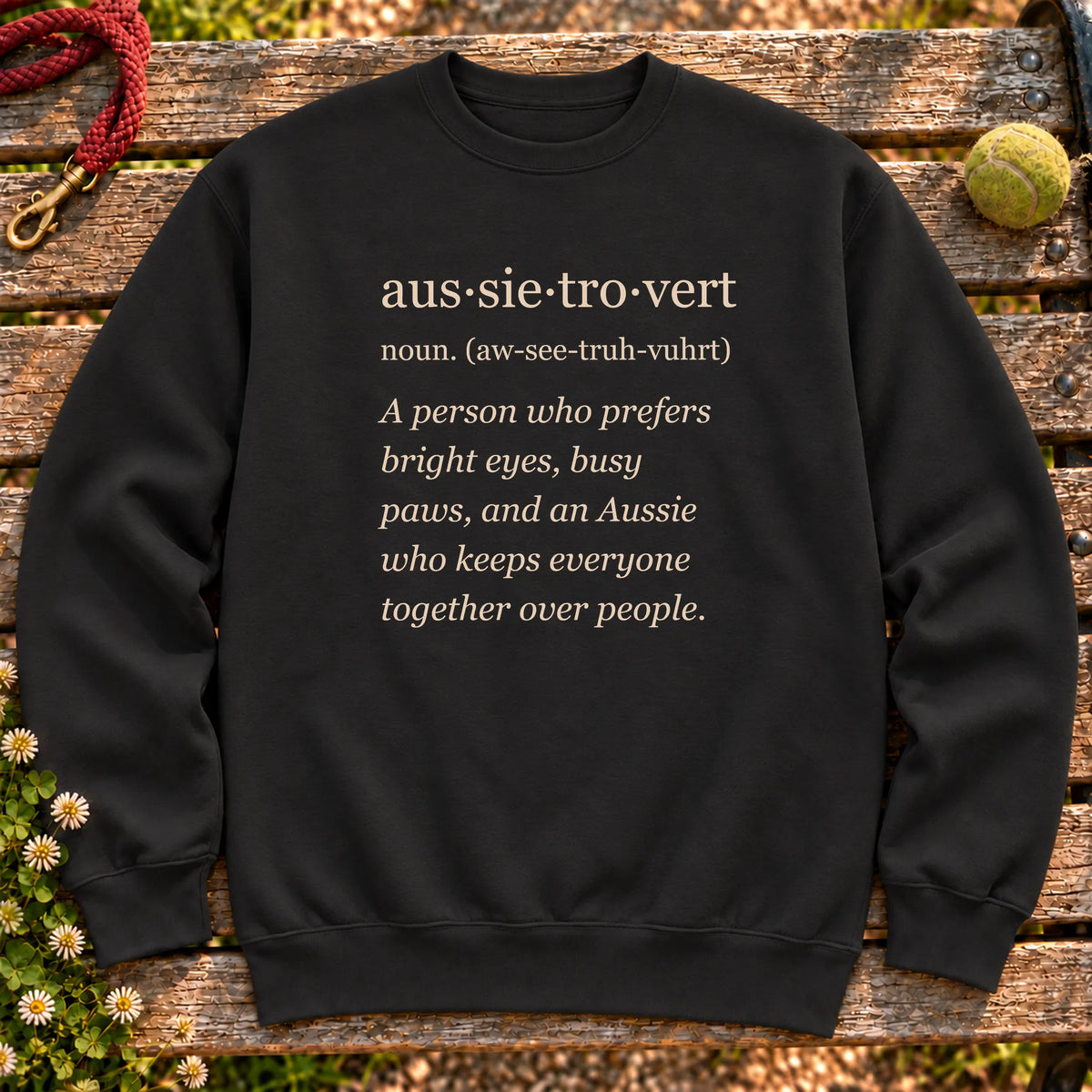 Black Australian Shepherd Tro-Vert crewneck sweatshirt