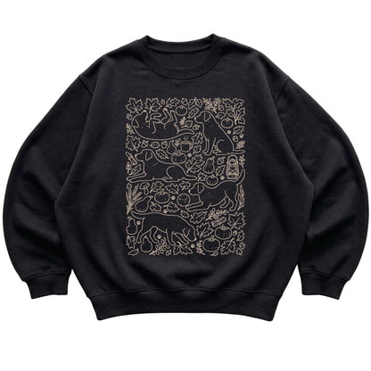 Black Labrador Retriever Fall Leaves shirt laid flat