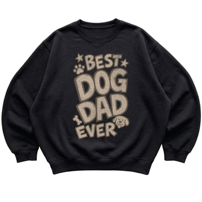 Black Best Dog Dad Ever laid flat