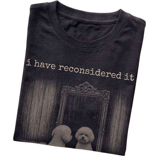 Black Bichon Frise The Answer Is Still No T-shirt, folded view
