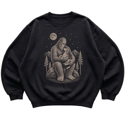 Bigfoot and Beagle Sweatshirt in Black
