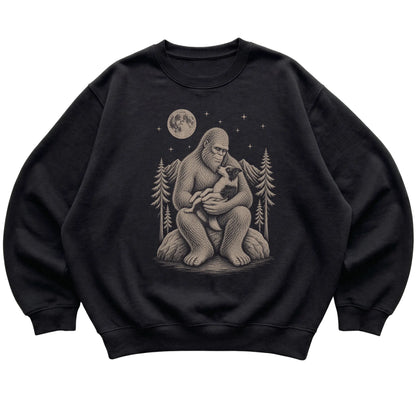 Bigfoot and Border Collie Sweatshirt in Black