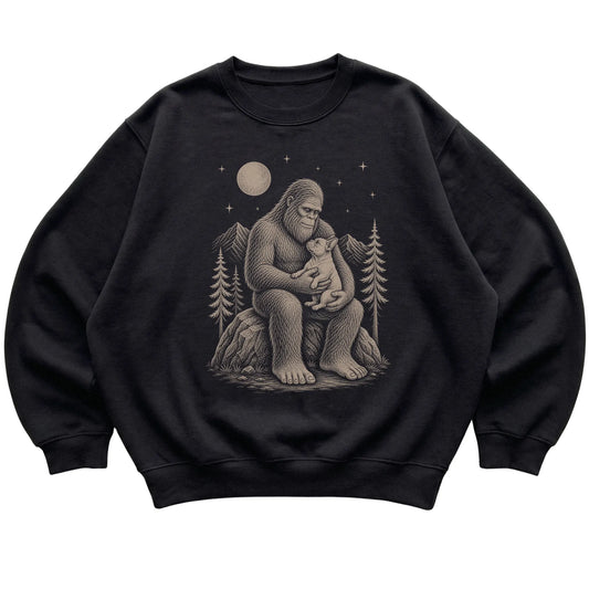 Bigfoot and Frenchie Sweatshirt in Black
