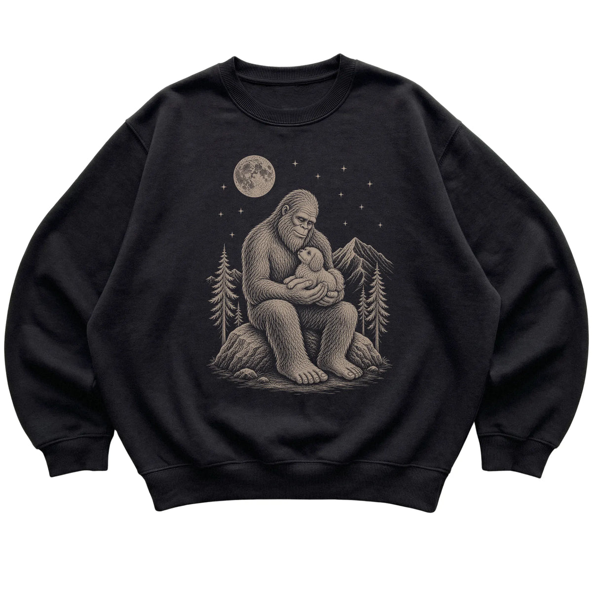 Bigfoot and Havanese Sweatshirt in Black