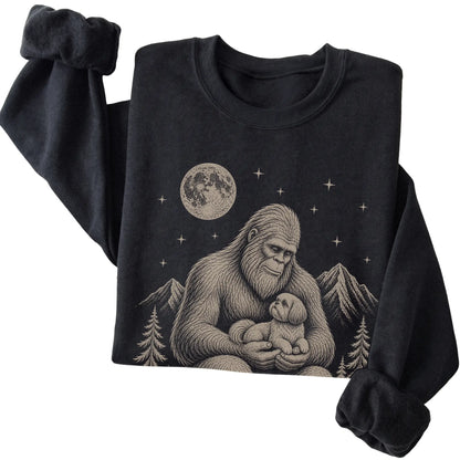 Folded Bigfoot and Shih Tzu Sweatshirt in Black