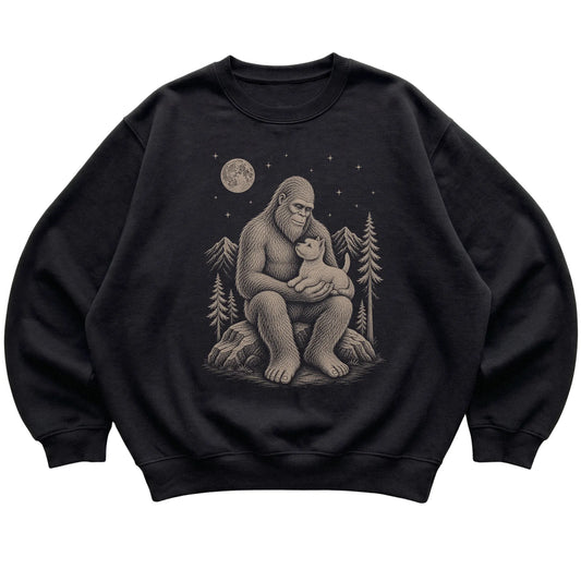 Bigfoot and Westie Sweatshirt in Black