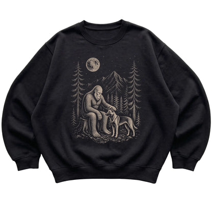 Belgian Malinois and Bigfoot Sweatshirt in Black