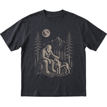 Belgian Malinois and Bigfoot T-Shirt in Black