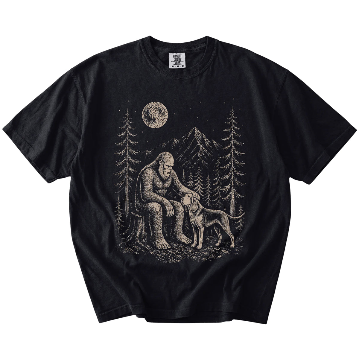 Bloodhound and Bigfoot T-Shirt in Black