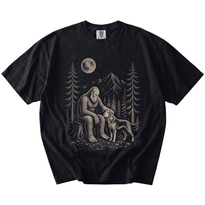 Bloodhound and Bigfoot T-Shirt in Black