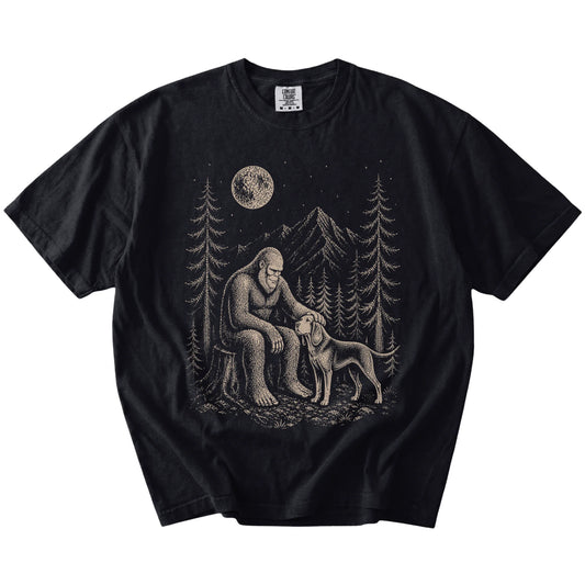 Bloodhound and Bigfoot T-Shirt in Black