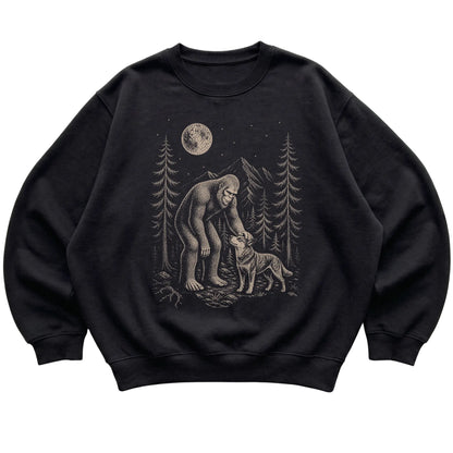 Blue Heeler and Bigfoot Sweatshirt in Black