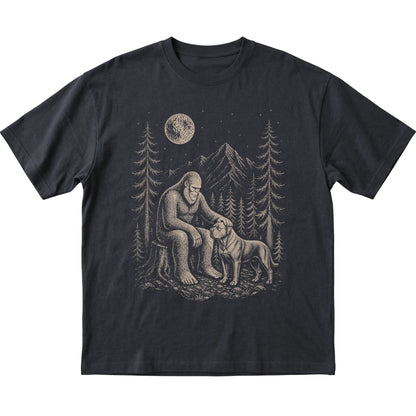 Cane Corso and Bigfoot T-Shirt in Black