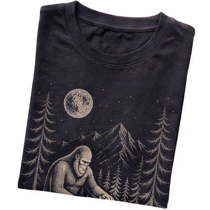 Folded Husky and Bigfoot T-Shirt in Black