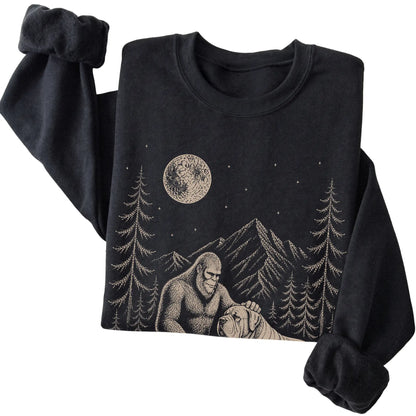 Folded Mastiff and Bigfoot Sweatshirt in Black