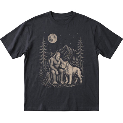 Mastiff and Bigfoot T-Shirt in Black