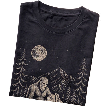 Folded Mastiff and Bigfoot T-Shirt in Black