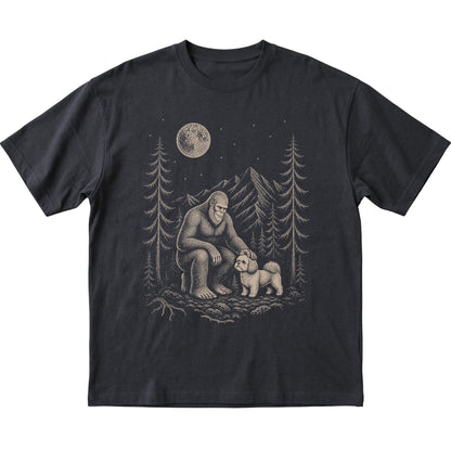 Shih Tzu and Bigfoot T-Shirt in Black
