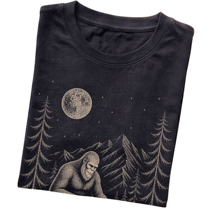 Folded Shih Tzu and Bigfoot T-Shirt in Black
