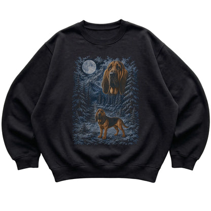 Bloodhound Forest Moon Sweatshirt in Black