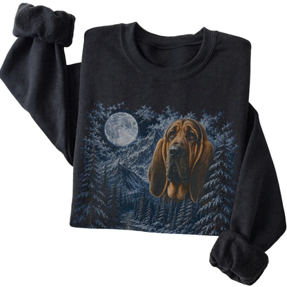 Bloodhound Forest Moon Sweatshirt in Black