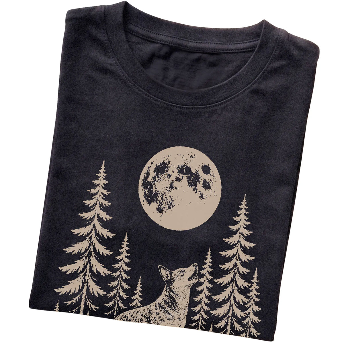 Blue Heeler Howling at the Moon softstyle T-shirt in Black