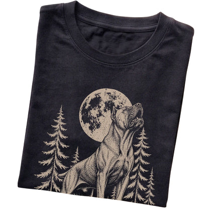 Cane Corso Howling at the Moon softstyle T-shirt in Black