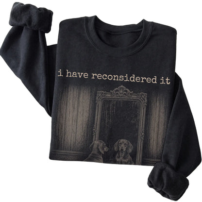 Black Dachshund The Answer Is Still No sweatshirt, folded view