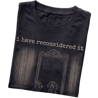 Black Dachshund The Answer Is Still No T-shirt, folded view