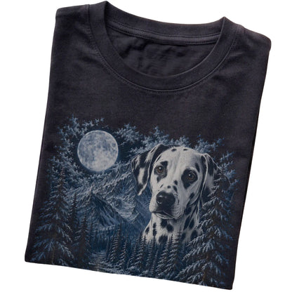 Dalmatian Forest Moon T-Shirt in Black