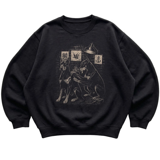 Black Doberman Dog Tattoo Artist shirt laid flat