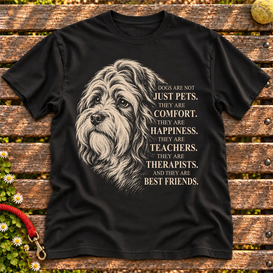 Dogs Are Not Just Pets Havanese text design on a Black softstyle T-shirt
