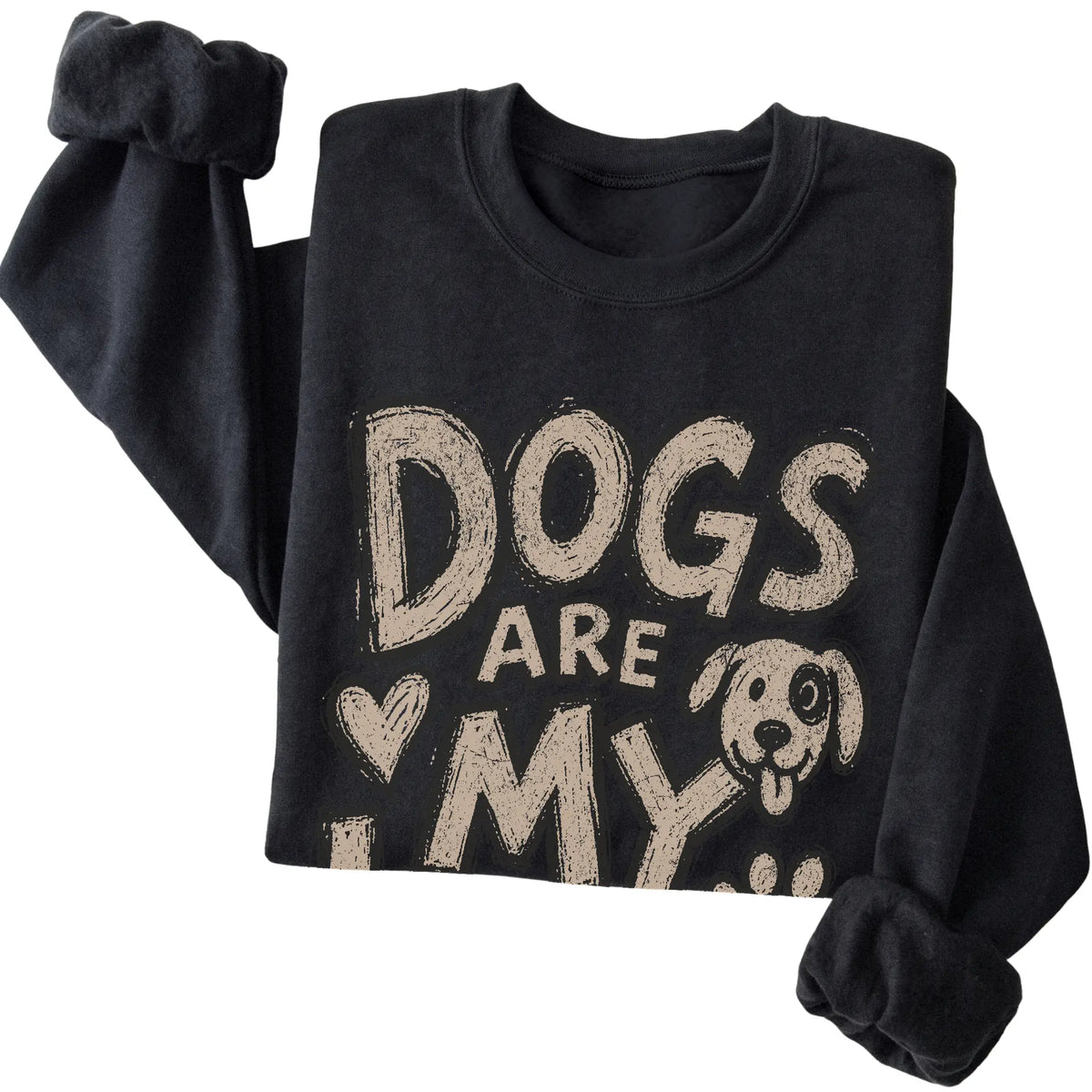 Black Dogs Are my Kind of people folded detail