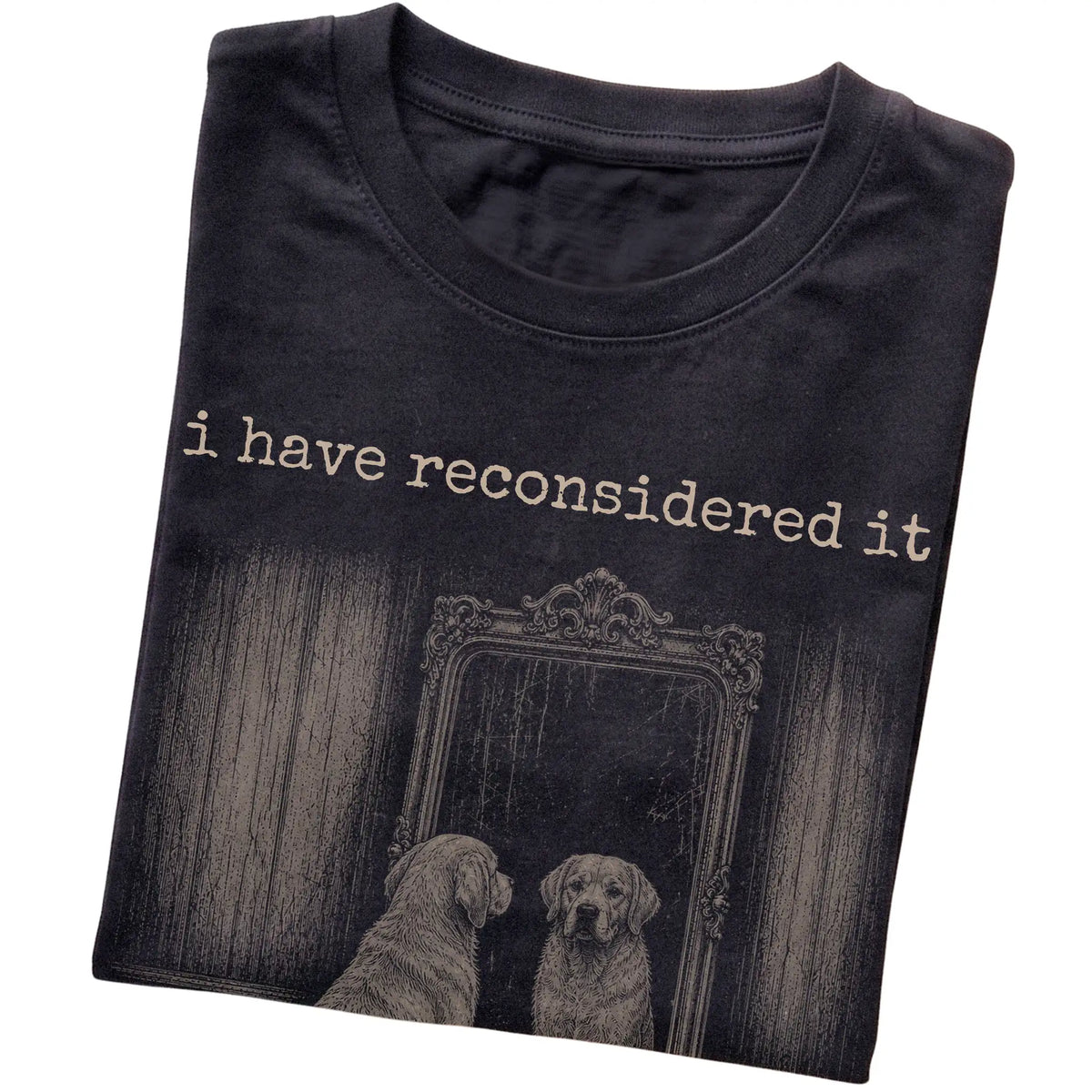 Black Golden Retriever The Answer Is Still No T-shirt, folded view