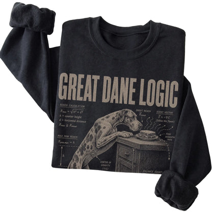 Black Great Dane Logic T-Shirt folded detail
