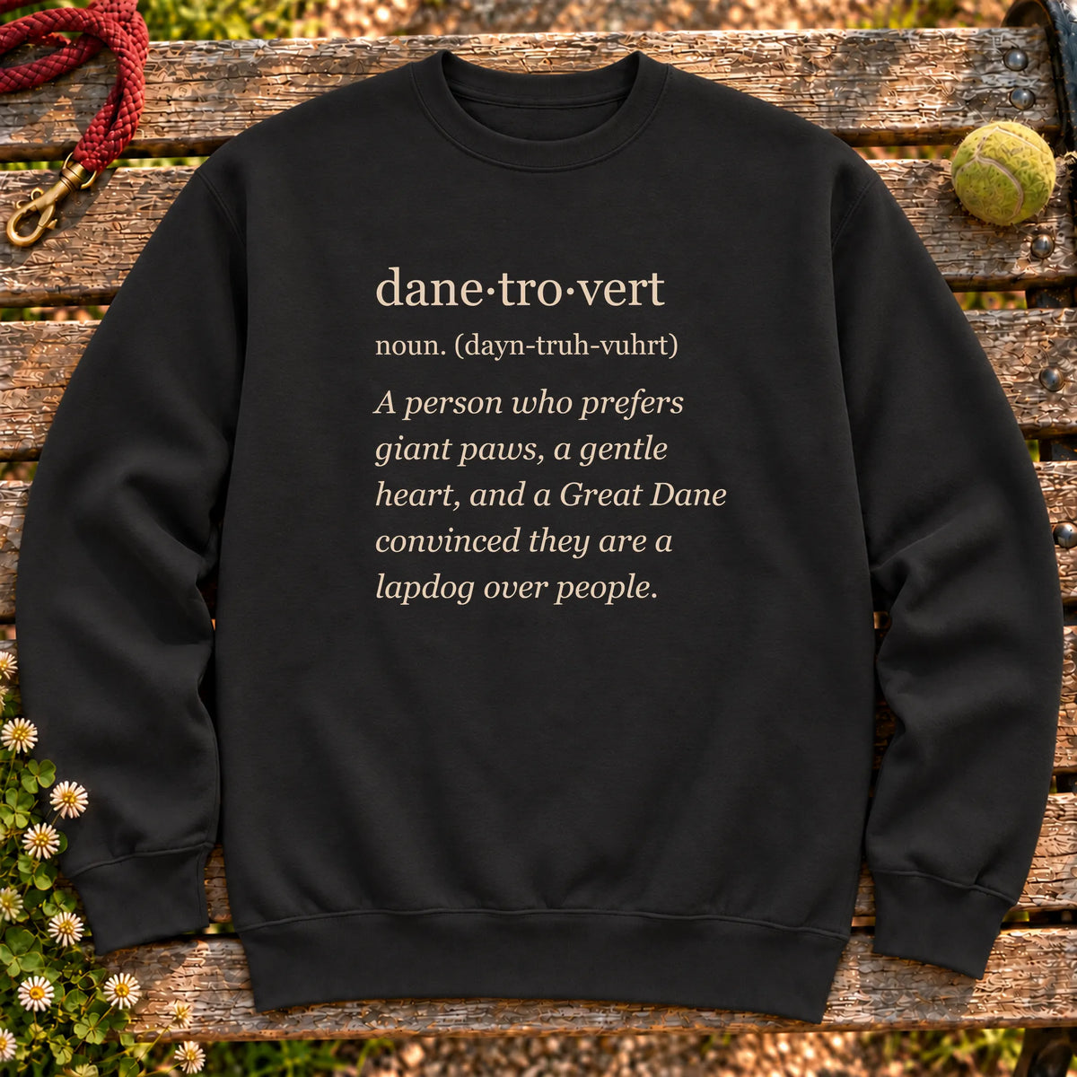 Black Great Dane Tro-Vert crewneck sweatshirt