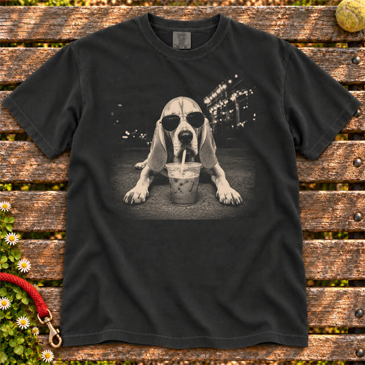Bloodhound Iced Coffee Comfort Colors T-shirt in Black