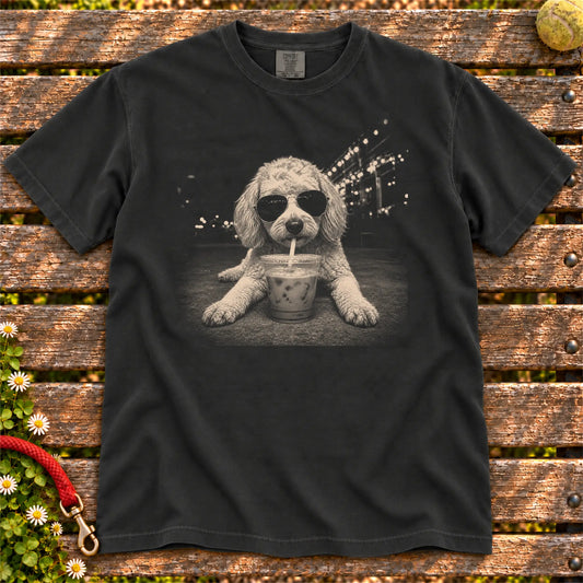 Goldendoodle Iced Coffee Comfort Colors T-shirt in Black