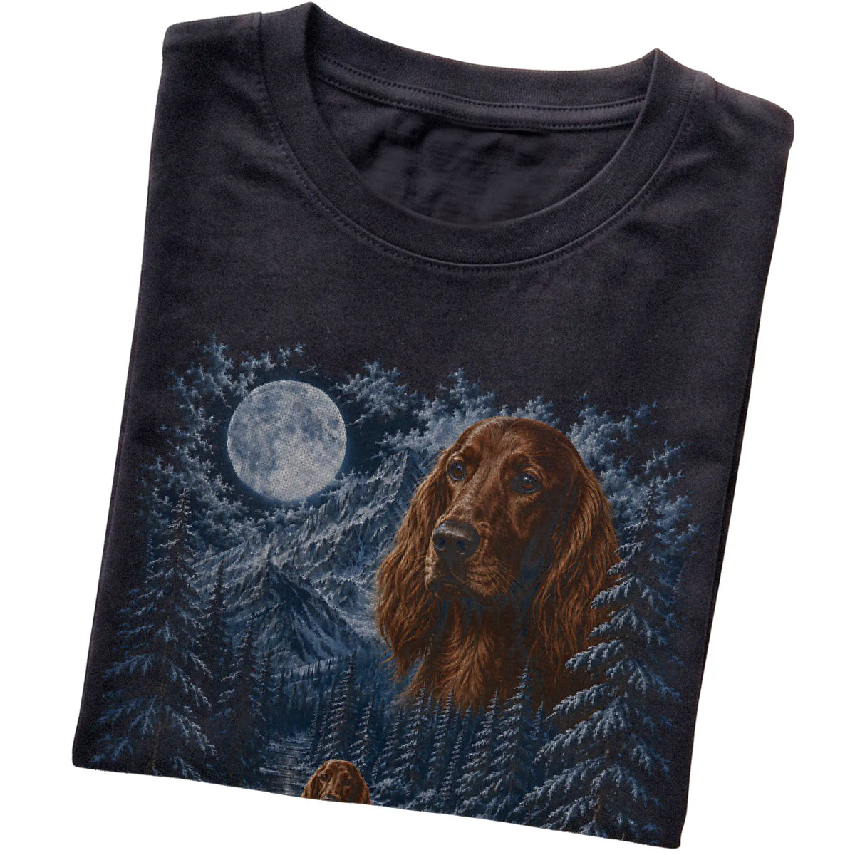 Irish Setter Forest Moon T-Shirt in Black